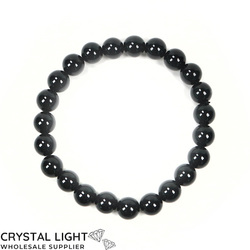 8mm Round Bead Bracelets: Black Obsidian Bracelet 8mm
