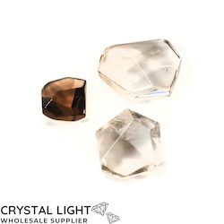 Faceted Shapes: Smokey Quartz Faceted Lot