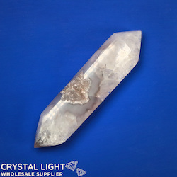 Double Terminated Polished Points: Agate Druse DT Point