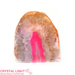 Agate Geodes: Pink Agate Candle Holder