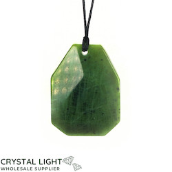 Necklaces: Nephrite Jade Faceted Necklace