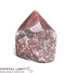 Cut Base Points: Strawberry Quartz Cut Base Point