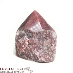 Cut Base Points: Strawberry Quartz Cut Base Point