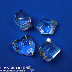 Faceted Shapes: Clear Quartz Faceted Shape Lot