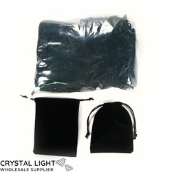 Black Velvet Drawstring Pouch Large (50 Pieces)