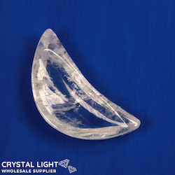 Bowls, Plates & Dishes: Clear Quartz Crescent Dish (Single)