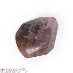 Faceted Shapes: Lodolite with Rutile Freeform