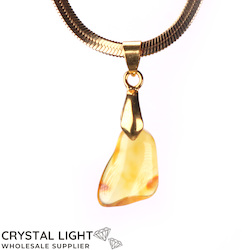 Amber Pendant with Bail