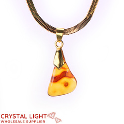 Amber Pendant with Bail