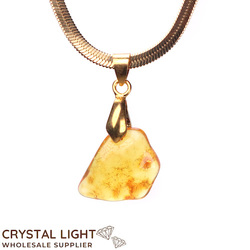 Amber Tumble Pendant with Bail