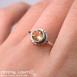 Citrine Round Ring