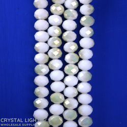 Rough and Other Shapes: Green Faceted Glass Bead