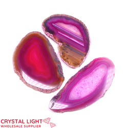 Pink Agate Slice Lot