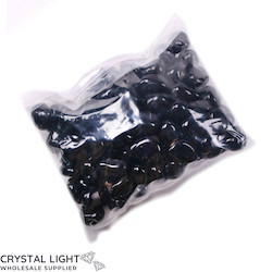 Bulk Polished, Tumbles & Flatstones: Black Agate Tumble /1kg Bag