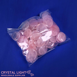 Bulk Polished, Tumbles & Flatstones: Rose Quartz Flatstone /1kg Bag