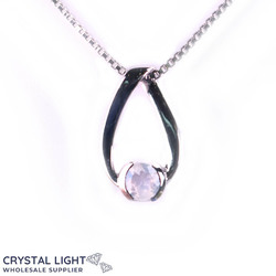 Moonstone Ribbon Drop Necklace