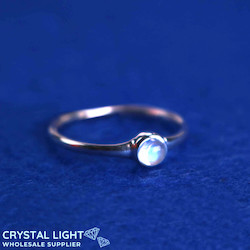 Sterling Silver Rings: Rainbow Moonstone Ring