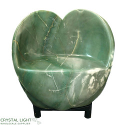 Crystal Furniture: Green Aventurine Heart Chair