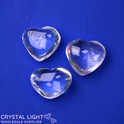 Hearts: Clear Quartz Heart Lot