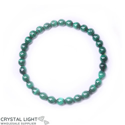 6mm Round Bead Bracelets: Malachite Bracelet 6mm