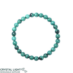 6mm Round Bead Bracelets: Malachite Bracelet 6mm