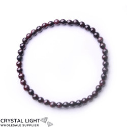4mm Round Bead Bracelets: Garnet Bracelet 4mm
