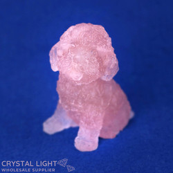 Resin Dog - Rose Quartz