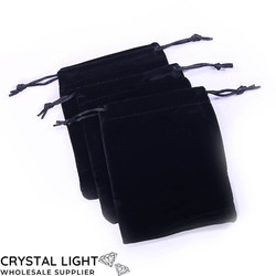 Gift Boxes & Pouches: Black Velvet Drawstring Pouch
