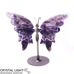 Display Pieces on Stand: Butterfly on Stand - Chevron Amethyst