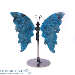 Butterfly on Stand - Blue Apatite