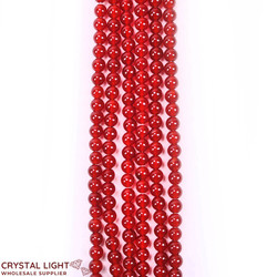 4mm Bead: Red Agate Beads 4mm