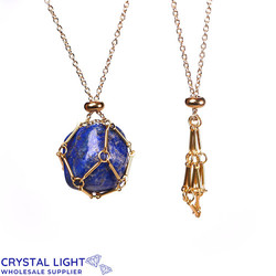 Gold Basket Necklace - Small