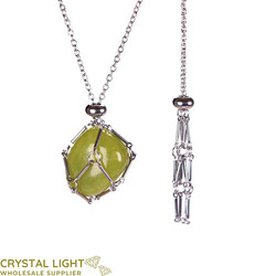 Silver Basket Necklace - Small