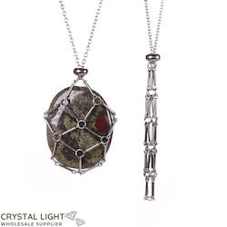 Silver Basket Necklace - Large