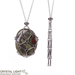 Necklaces: Silver Basket Necklace - Large