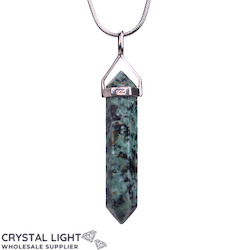 Sterling Silver Pendants: African Turquoise Sterling Silver DT Pendant