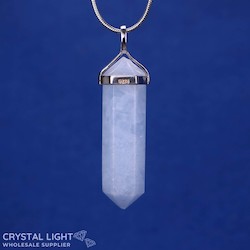 Blue Calcite Sterling Silver DT Pendant (Large)