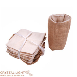 Gift Boxes & Pouches: Lined Hessian Pouch Small (10 Pieces)
