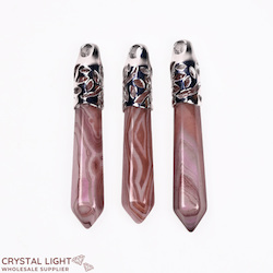 Terminated Pendant: Banded Agate Long Pendant
