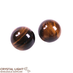 Spheres: Tiger's Eye Sphere Lot /30mm