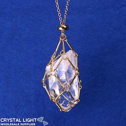 Lemurian Basket Necklace - Gold