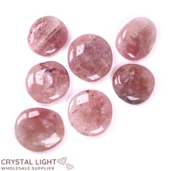 Strawberry Quartz Flatstone Lot