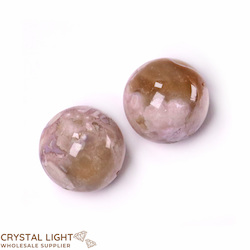 Spheres: Flower Agate Sphere Lot /32mm