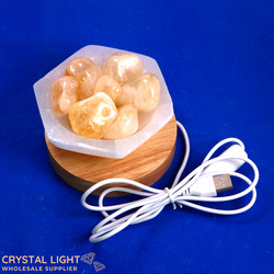 Decor Bowl Lamp - Citrine