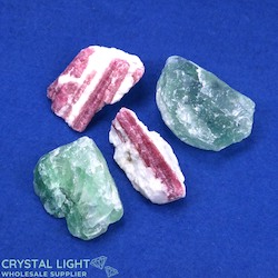 Fluorite and Pink Tourmaline Specimen Lot
