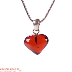 Amber Heart Pendant
