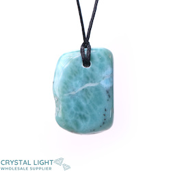 Necklaces: Larimar Flatstone Necklace