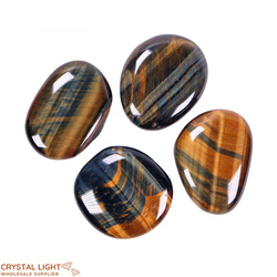 Blue & Gold Tigers Eye Flatstone Lot