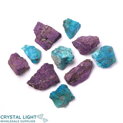 Crystal Specimen Lots: Chrysocolla & Purpurite Rough Specimen Lot