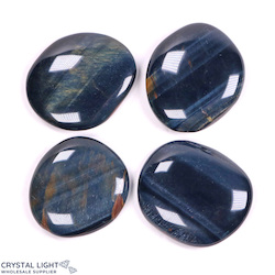 Flatstone Individuals and Lots: Blue Tigers Eye Flatstone Lot